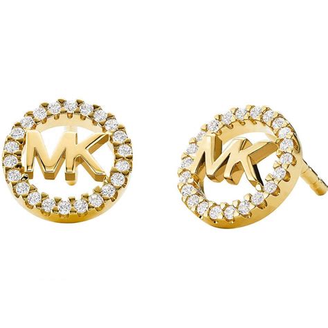 Michael Kors Earrings: Diamond, Gold, Silver, 